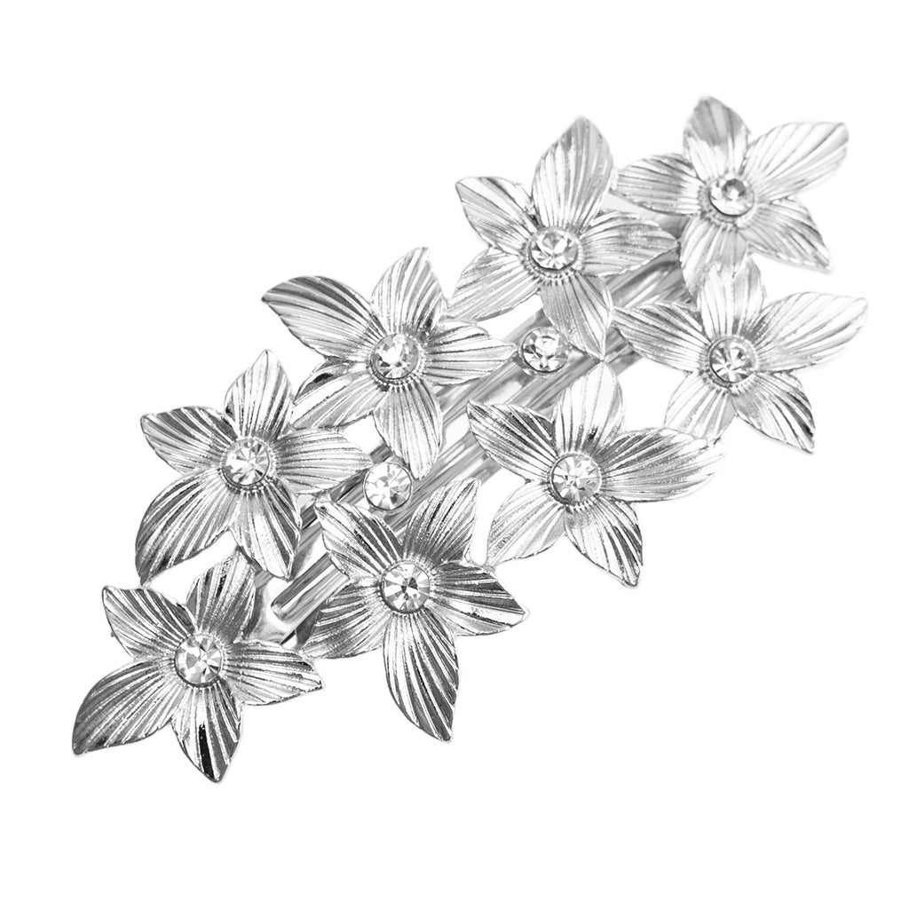 Classical Luxury Metal Texture Leaves Barrettes