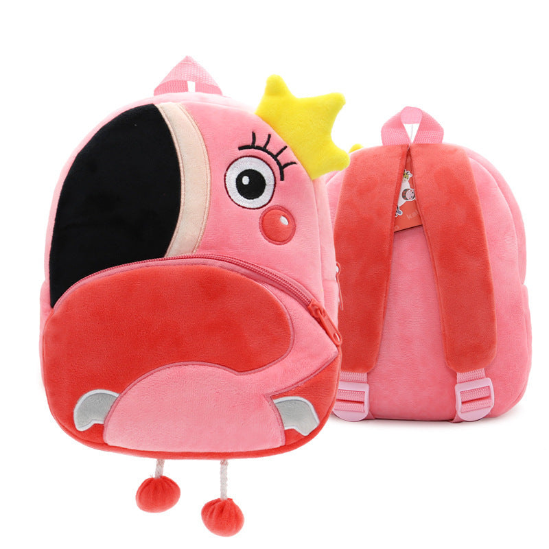 Cute Plush  Cartoon School  Animal Toys Bag