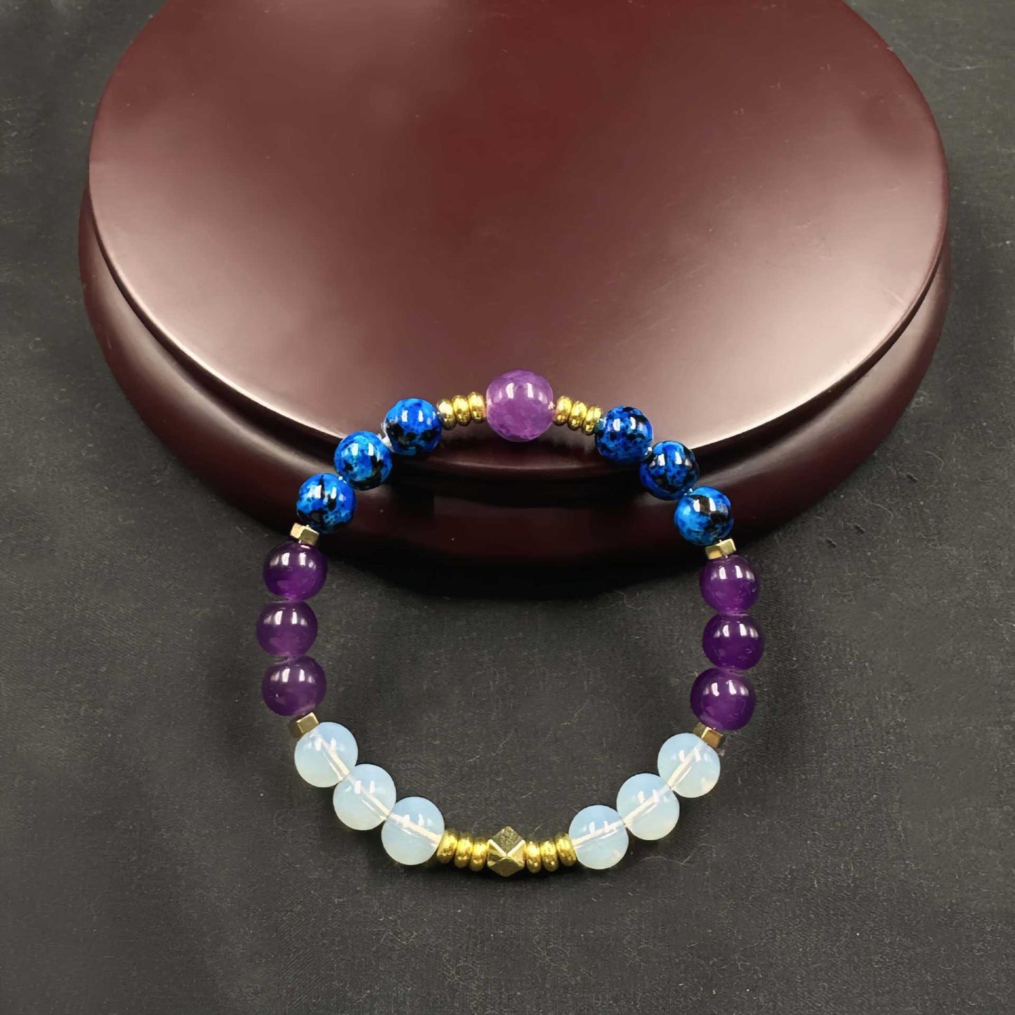 Bracelet Amethyst Opal Natural Stone Bracelet