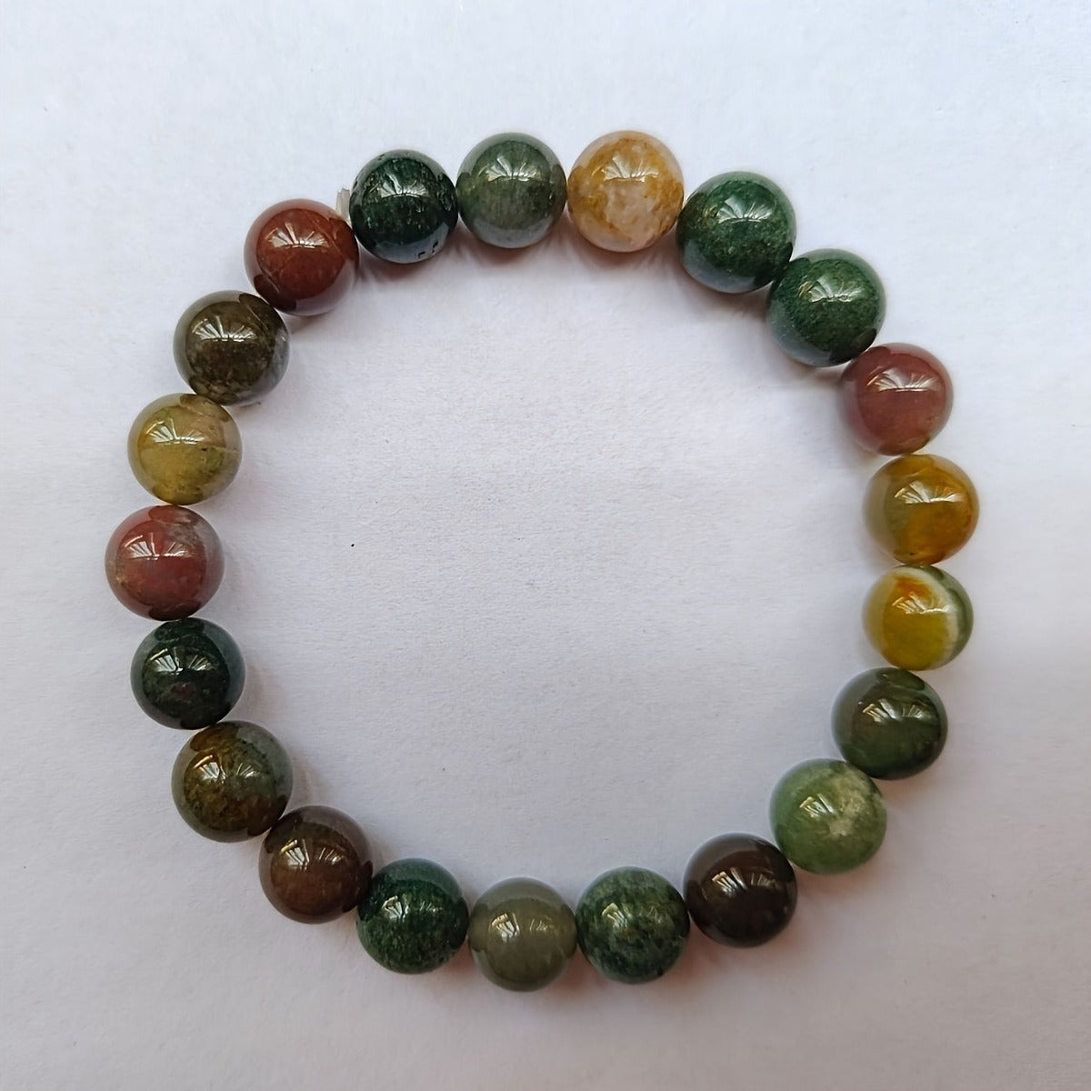 Natural Indian Agate Bracelet 6-12mm Women Men Bracelet