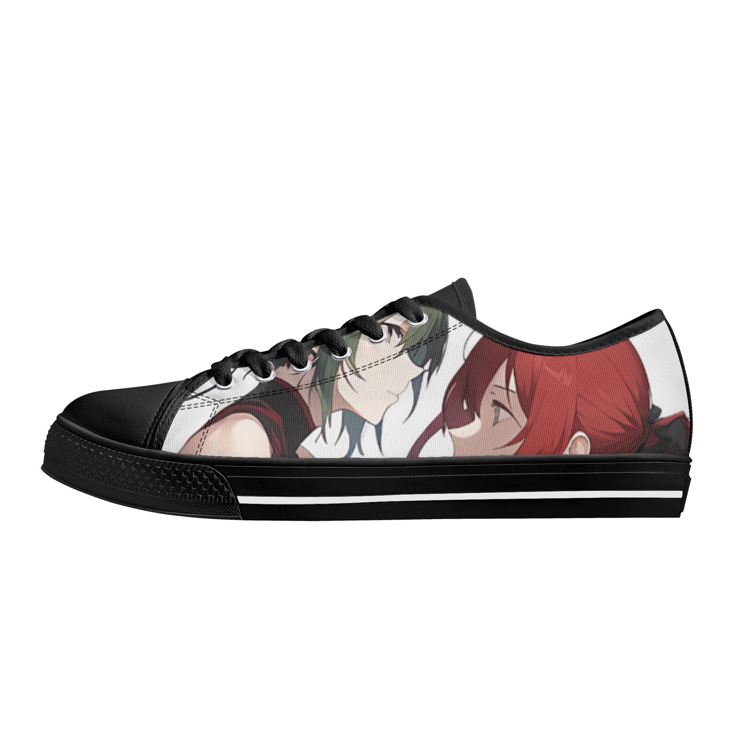 Womens Low Anime Green Warrior Canvas Shoes