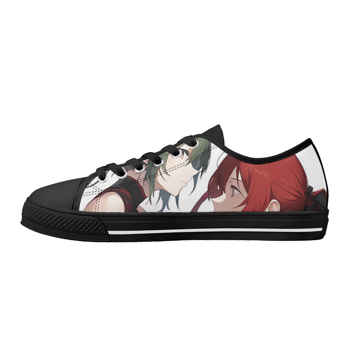 Womens Low Anime Green Warrior Canvas Shoes