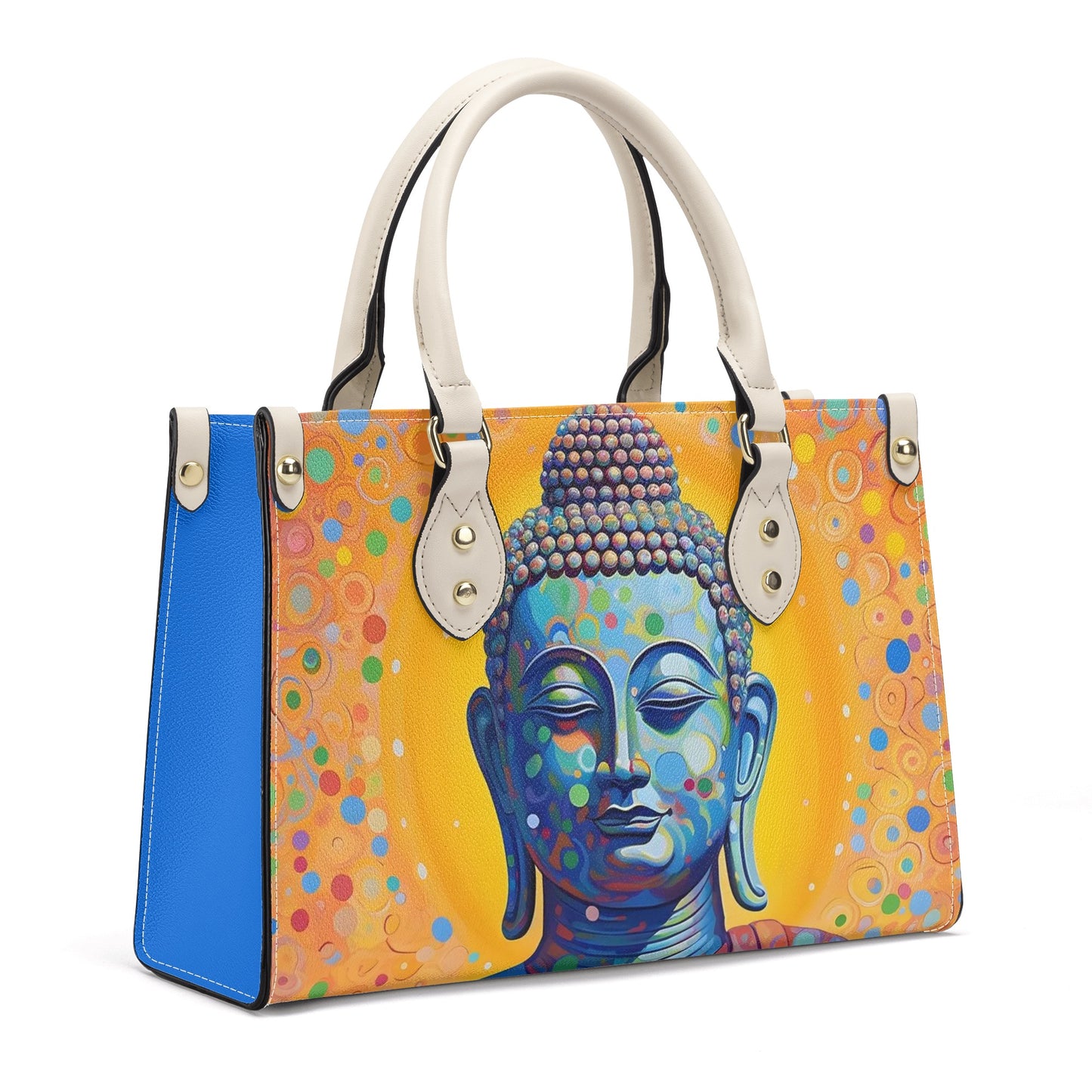 Smooth Zipper Buda Blue Luxury Women PU Handbag