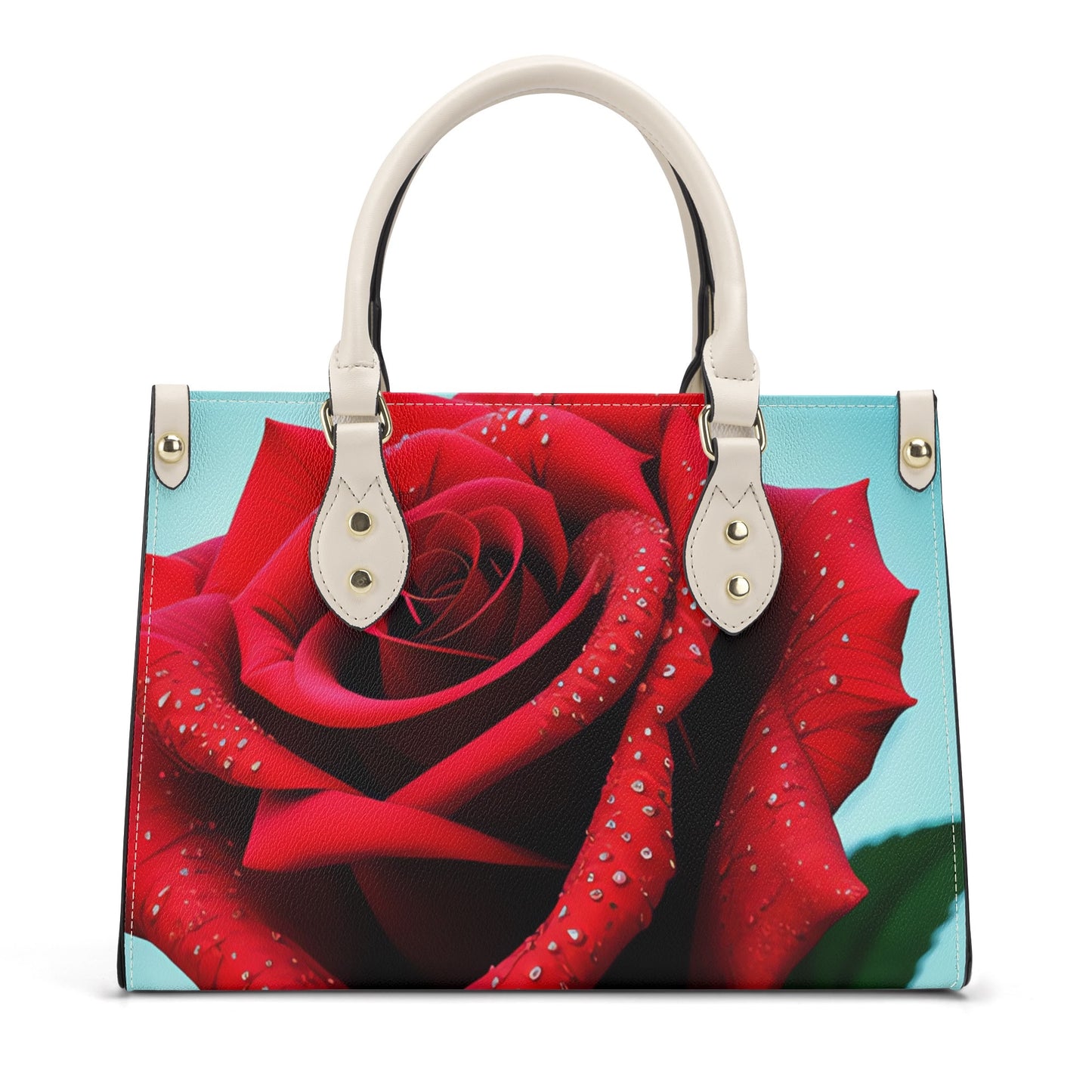 Red Roses Luxury Women PU Handbag