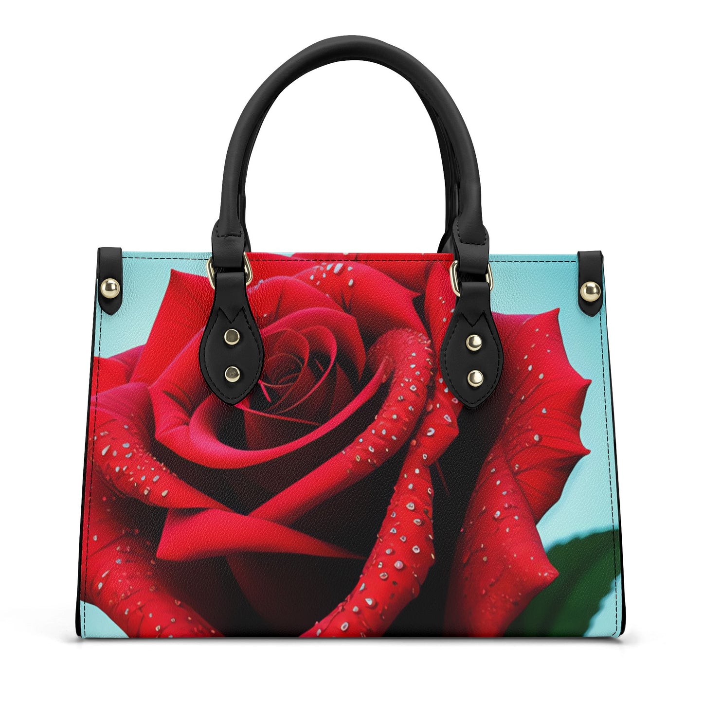 Red Roses Luxury Women PU Handbag