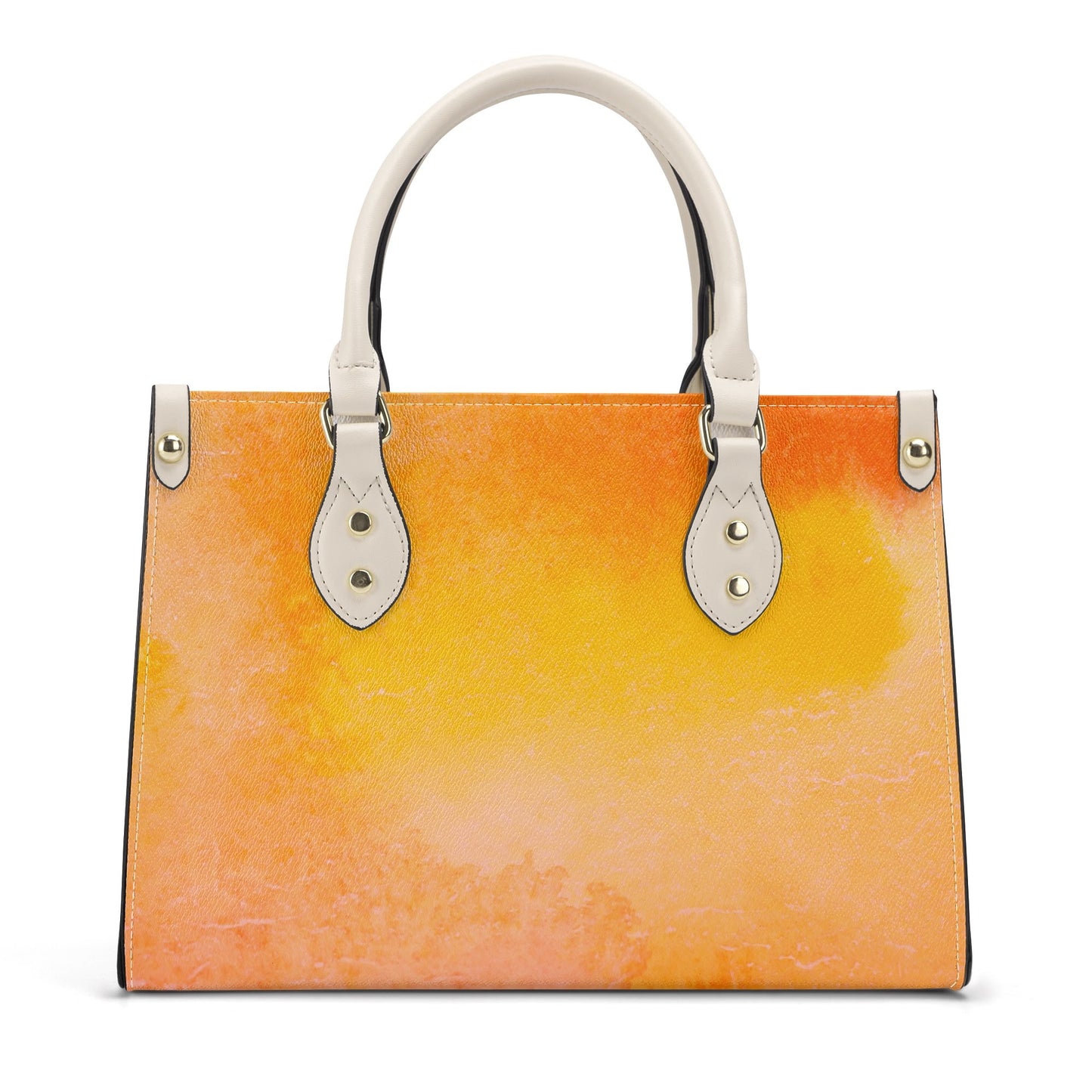 Orange Smooth Zipper Luxury Women PU Handbag