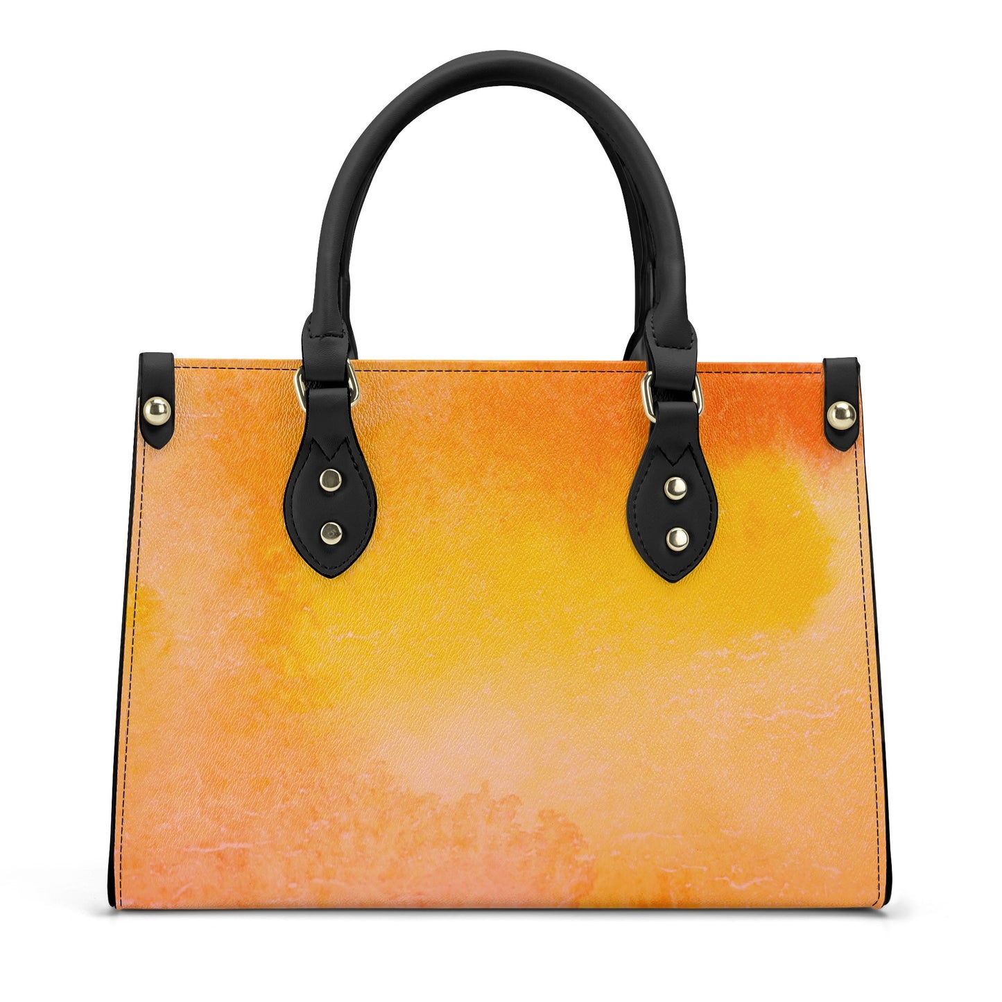 Orange Smooth Zipper Luxury Women PU Handbag