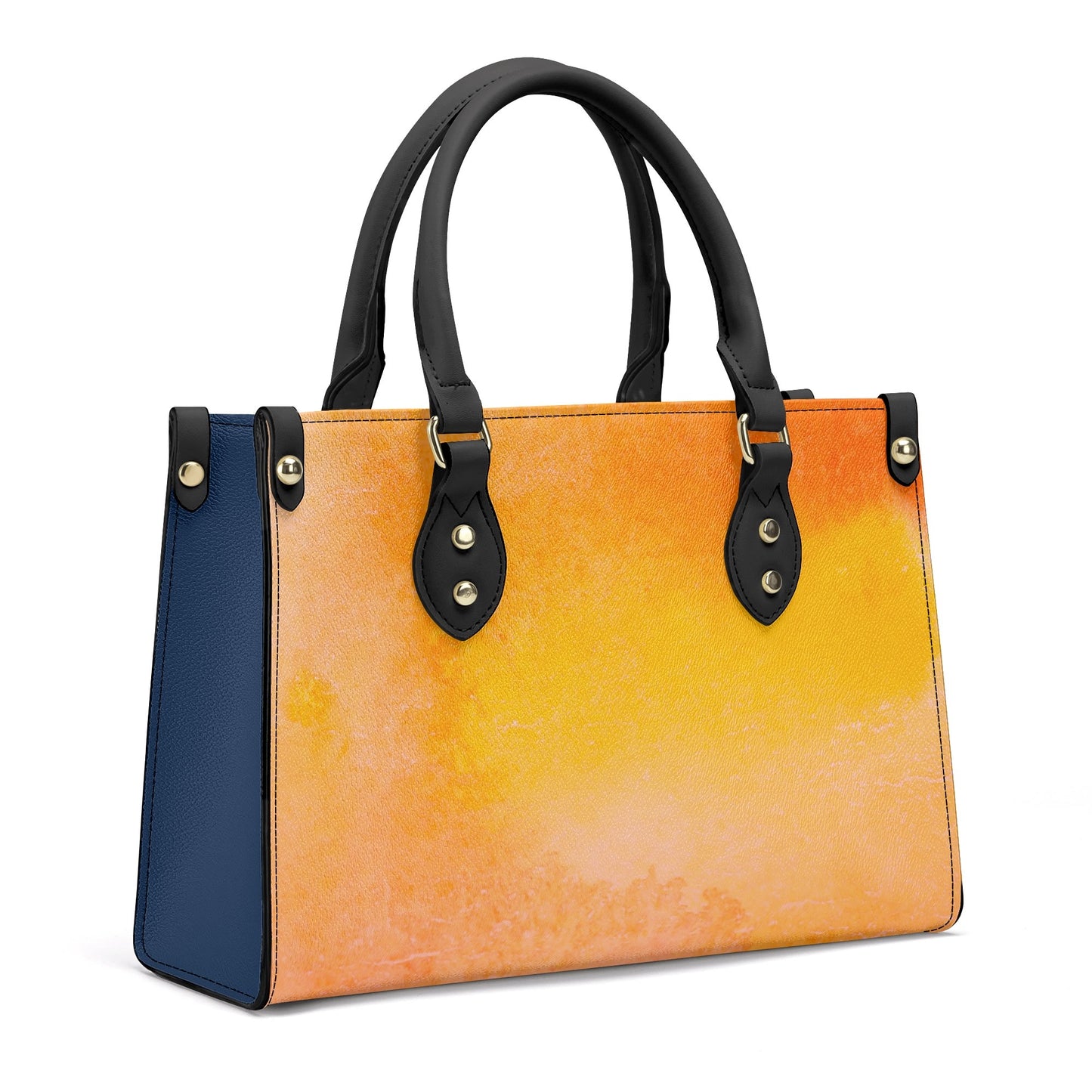 Orange Smooth Zipper Luxury Women PU Handbag