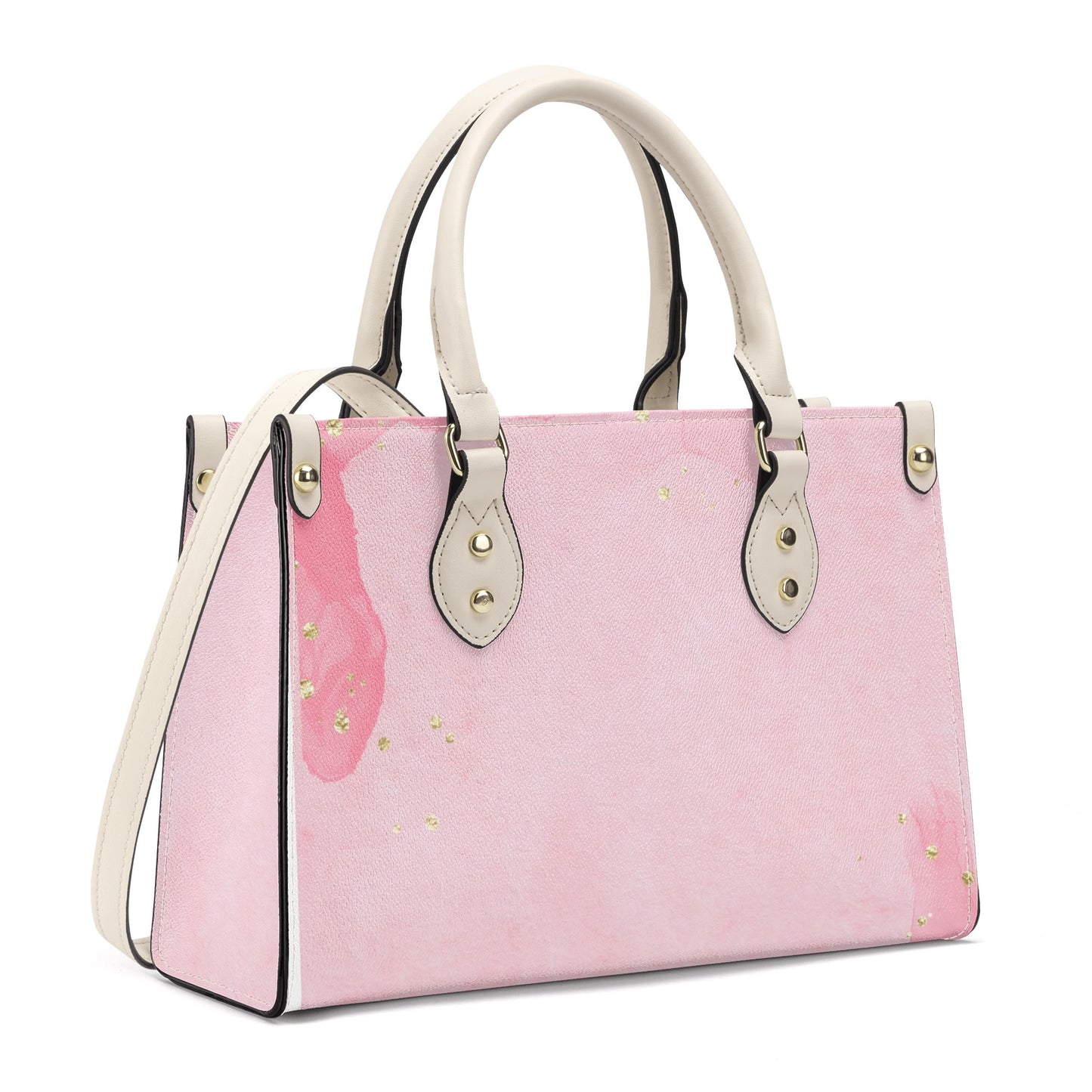 Pinky Sparkles Luxury Women PU Handbag