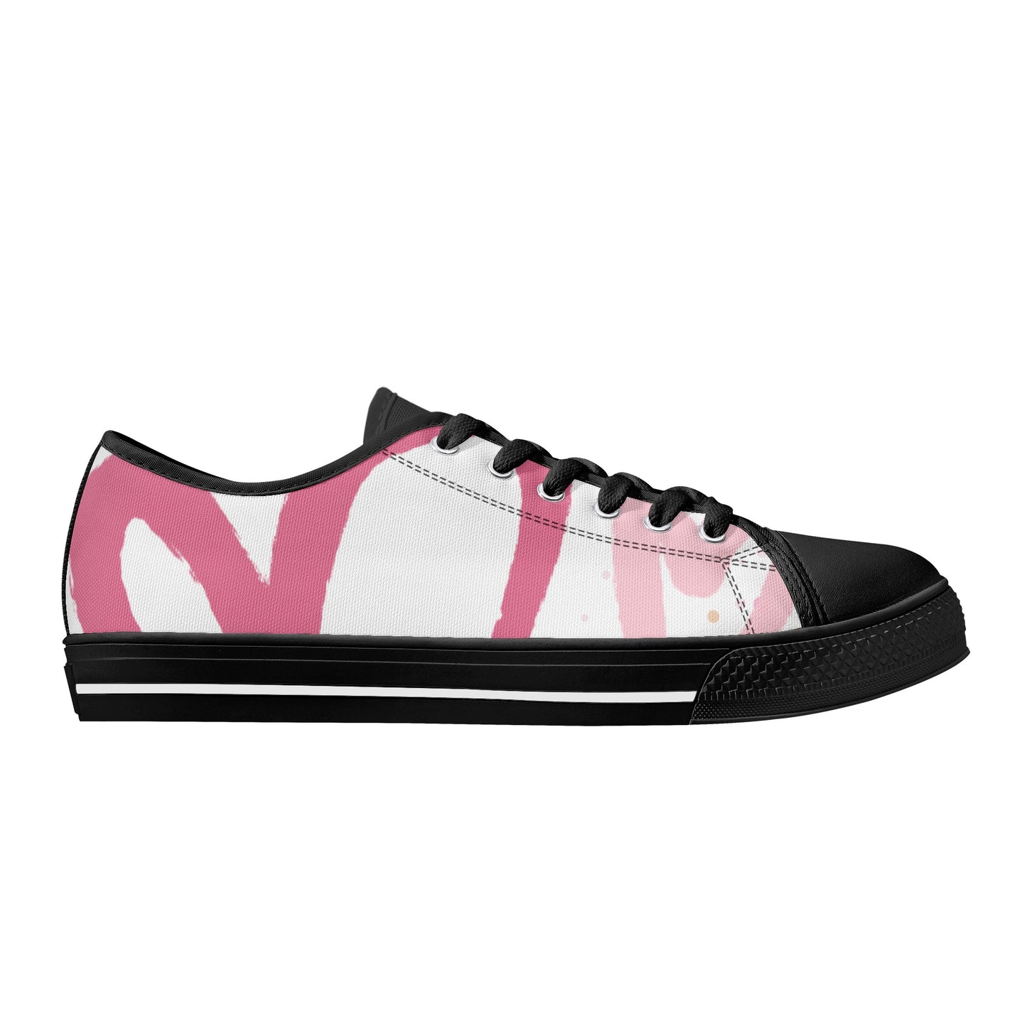 Womens Pinky Heart Canvas Shoes