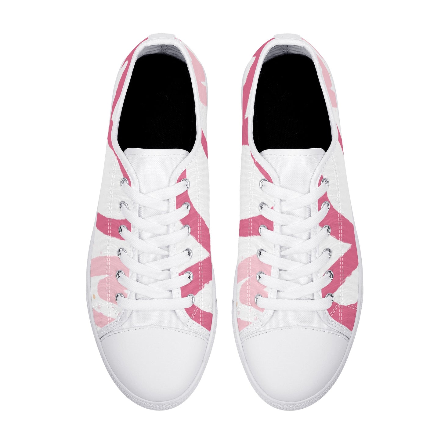 Womens Pinky Heart Canvas Shoes