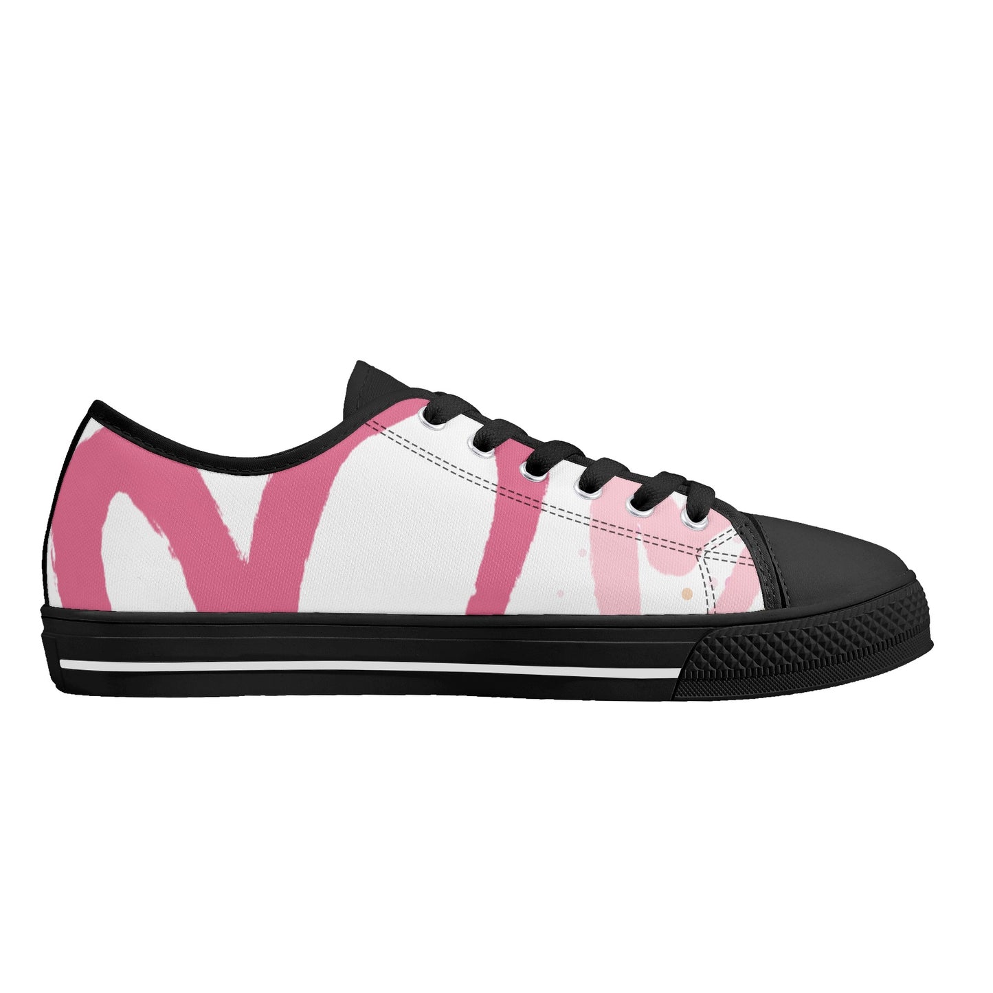 Womens Pinky Heart Canvas Shoes