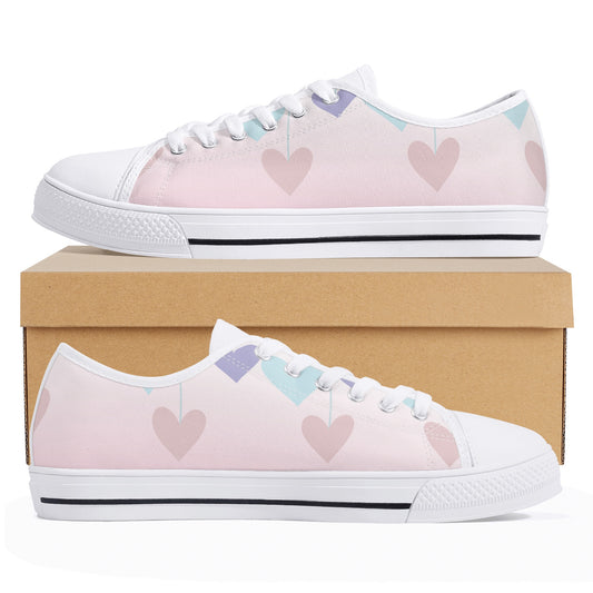 Pinky Heart Canvas Shoes