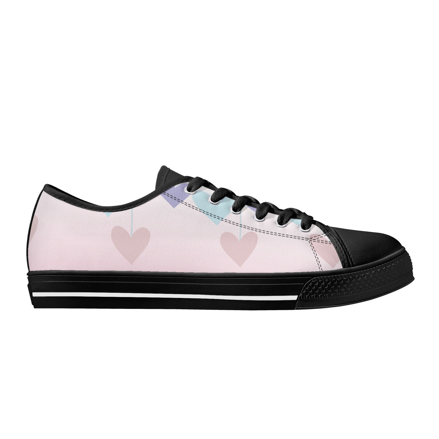 Pinky Heart Canvas Shoes