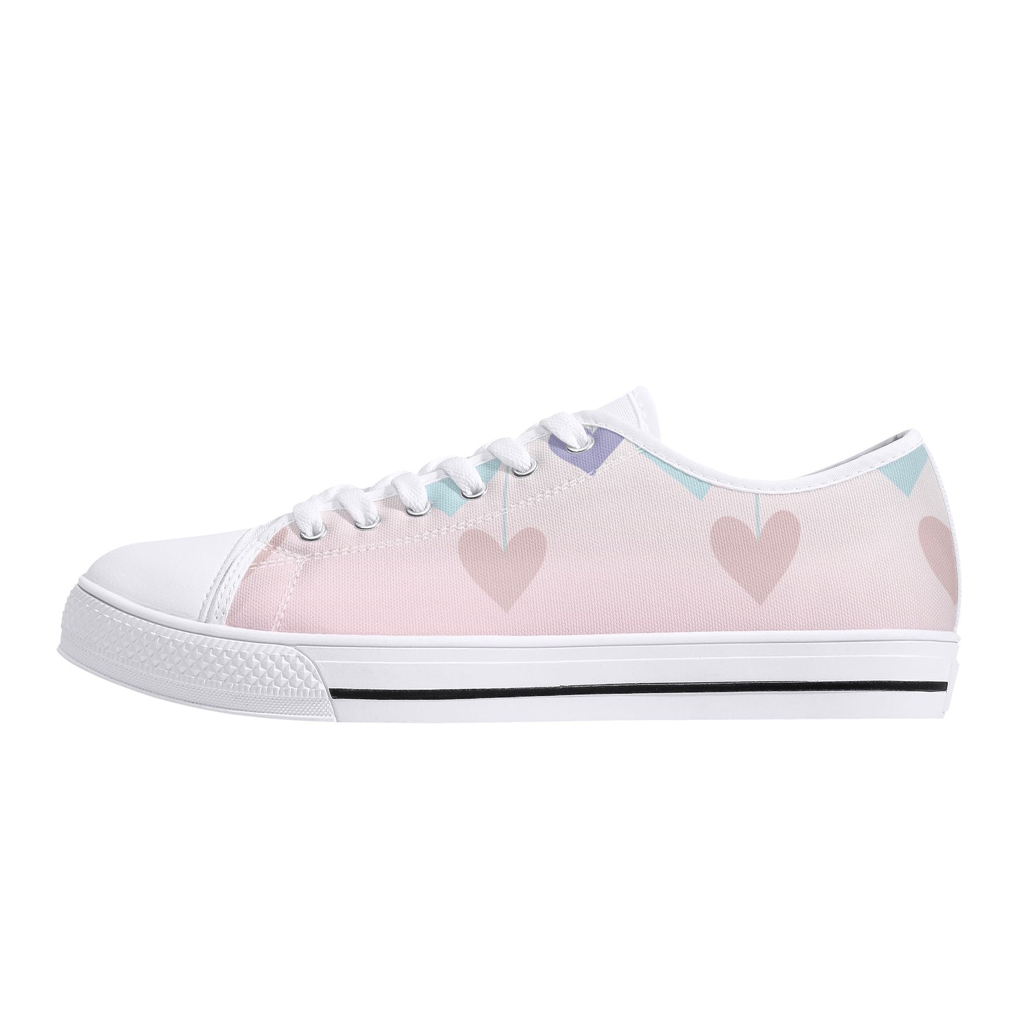 Pinky Heart Canvas Shoes