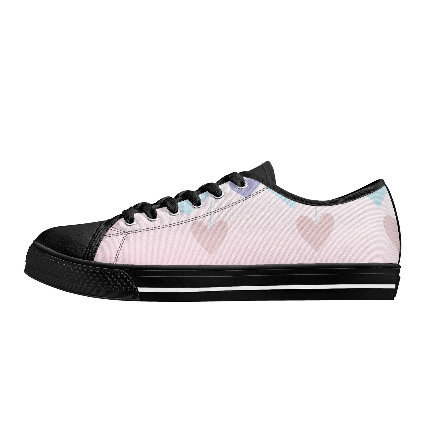 Pinky Heart Canvas Shoes