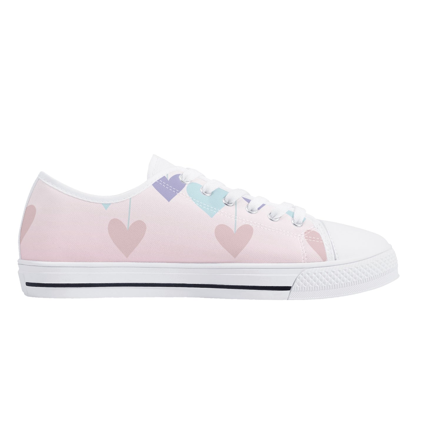 Pinky Heart Canvas Shoes