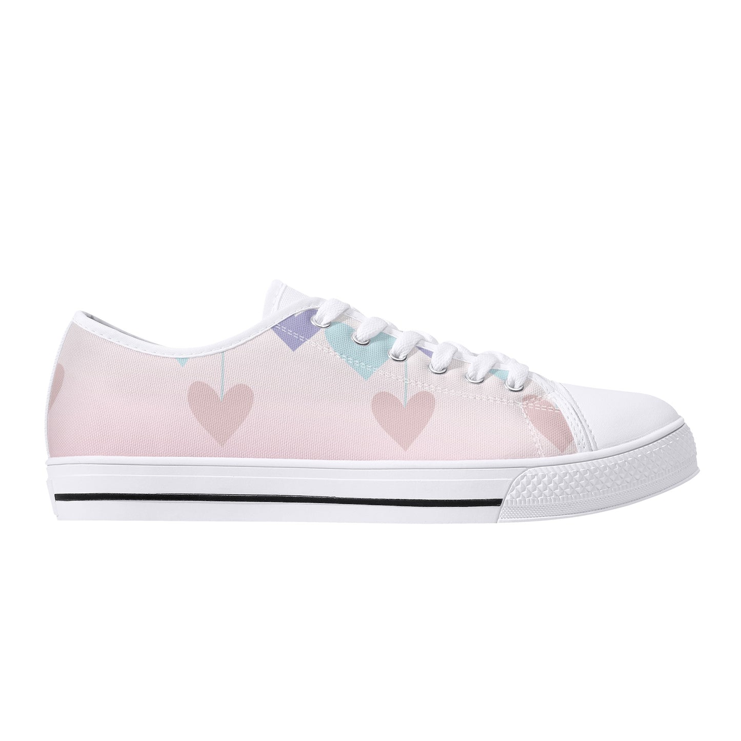 Pinky Heart Canvas Shoes