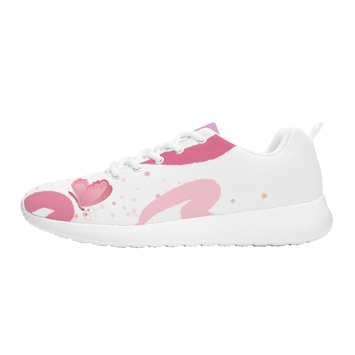 Butterfly Print Sneakers with White Laces