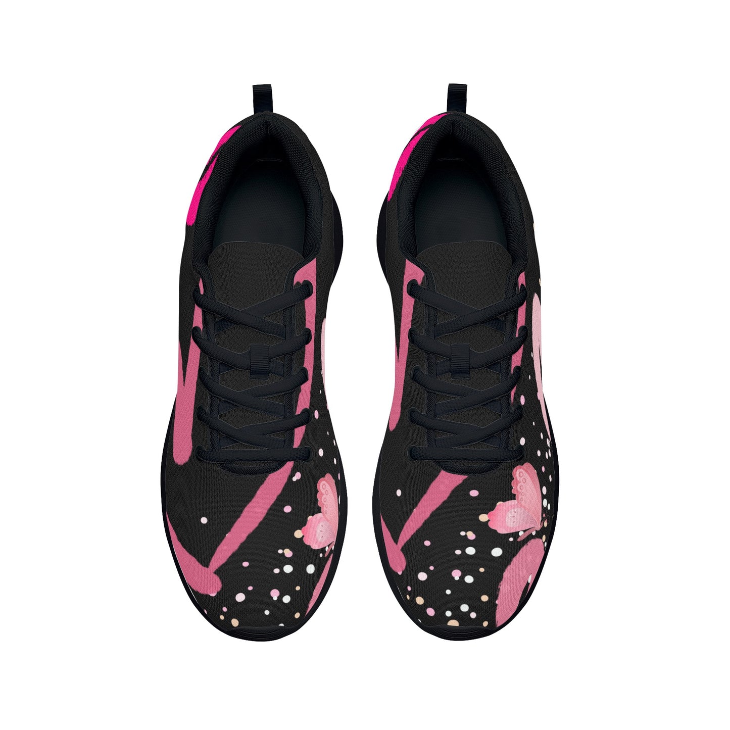 Butterfly Print Sneakers with White Laces