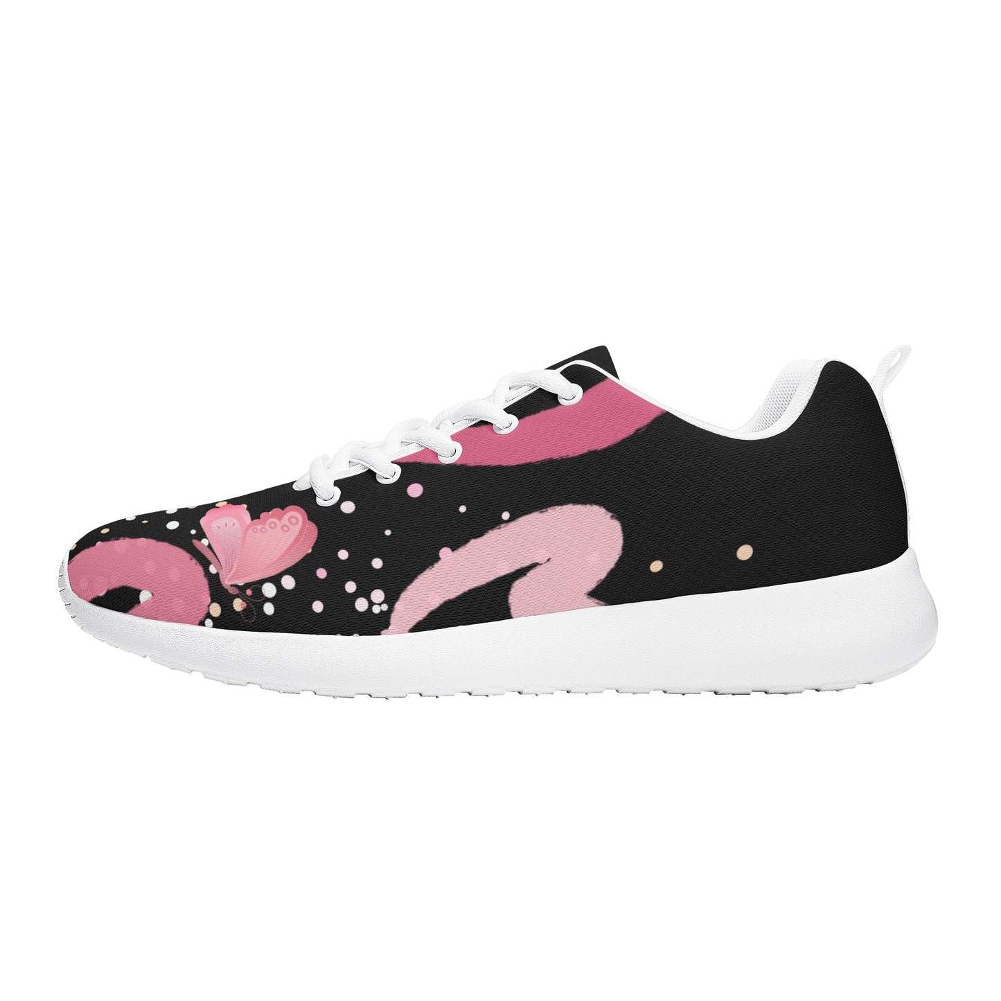 Butterfly Print Sneakers with White Laces