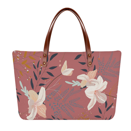 Blush Floral Print Tote Bag