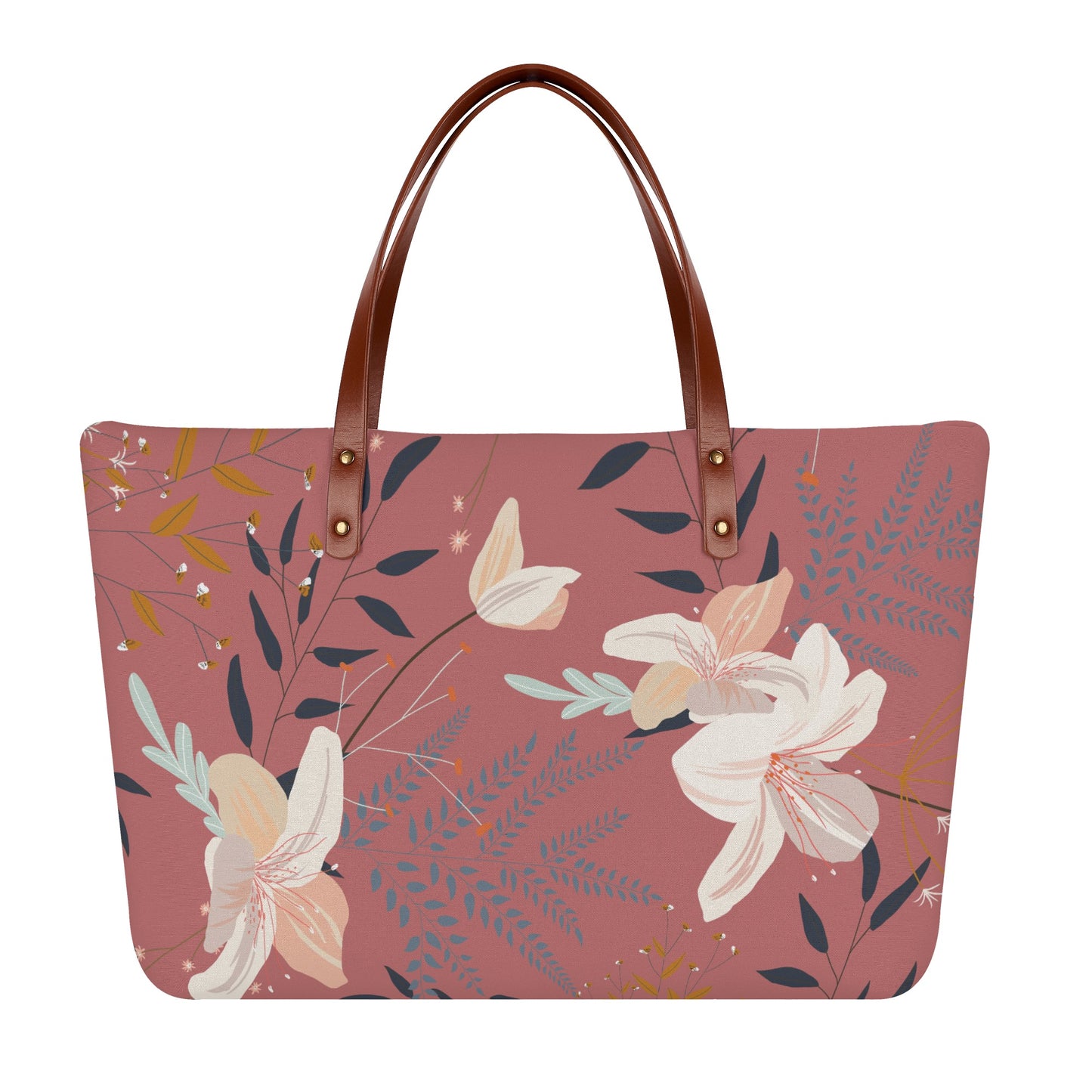 Blush Floral Print Tote Bag