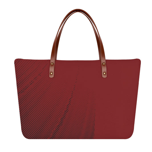 Maroon Gradient Polka Dot Tote Bag