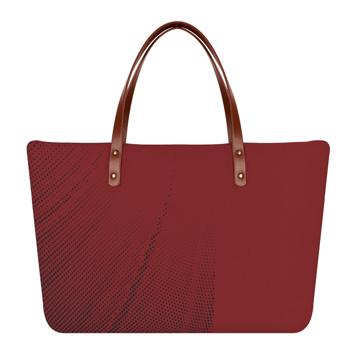 Maroon Gradient Polka Dot Tote Bag