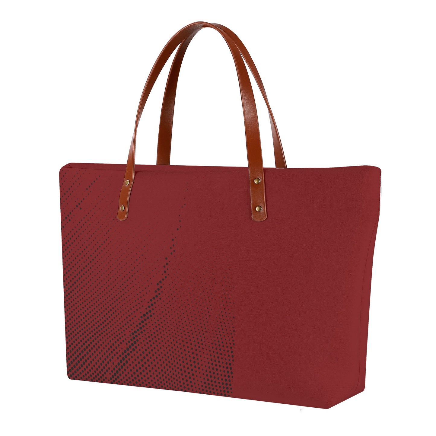 Maroon Gradient Polka Dot Tote Bag