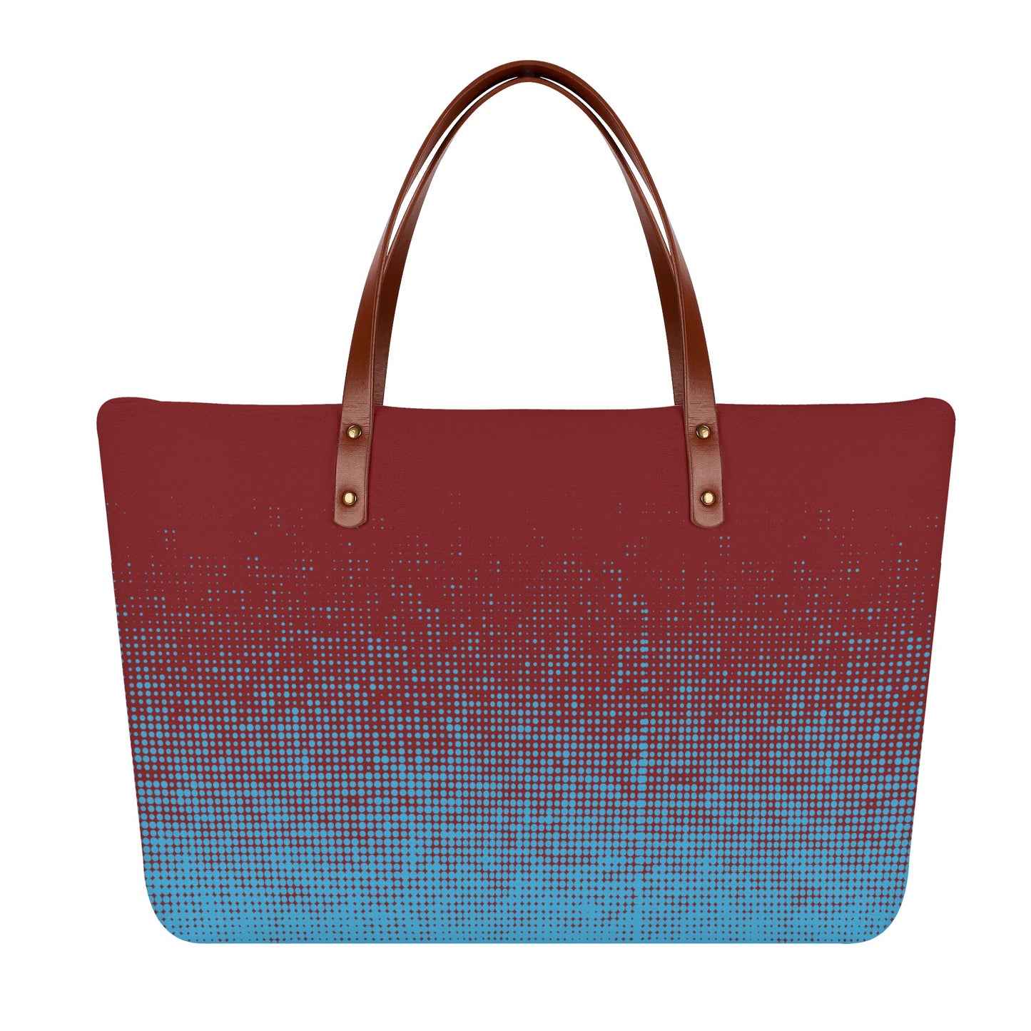 Pink and Blue Gradient Pixel Tote Bag