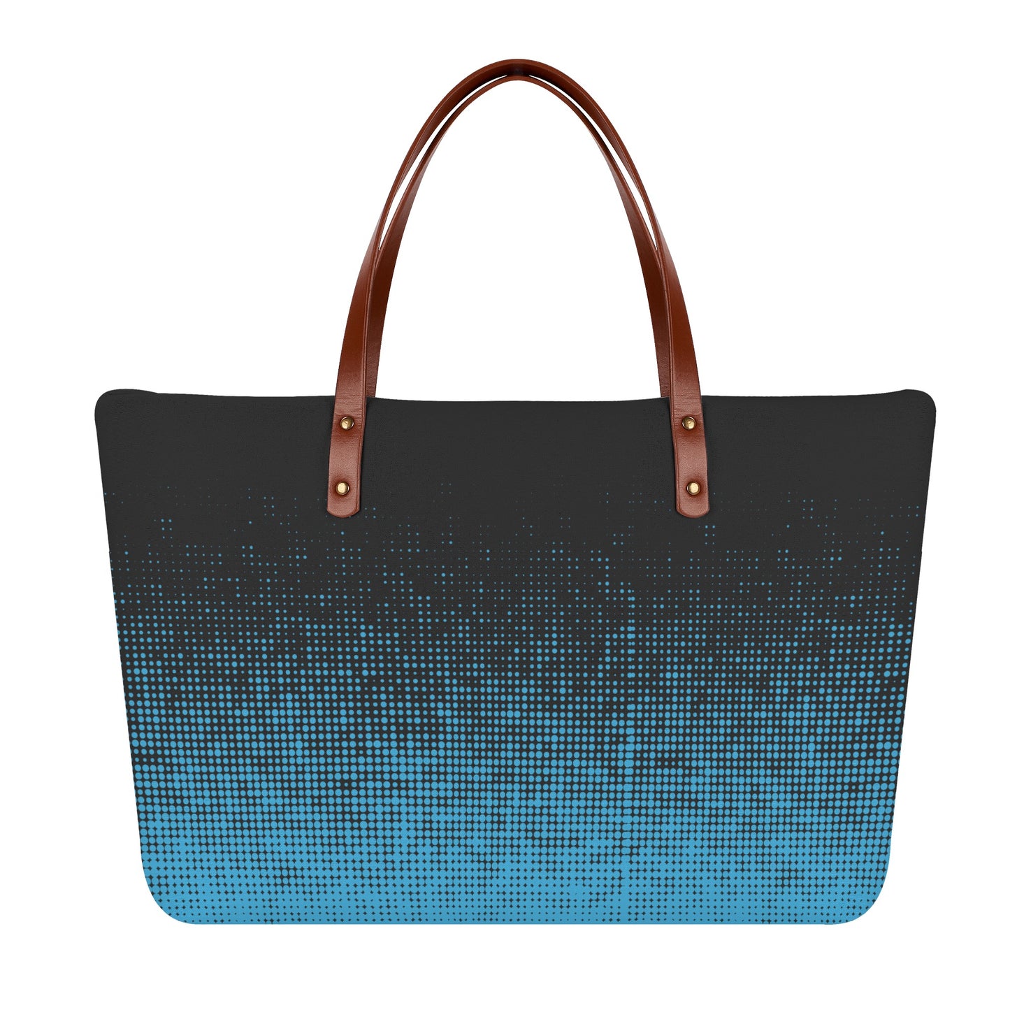 Pink and Blue Gradient Pixel Tote Bag