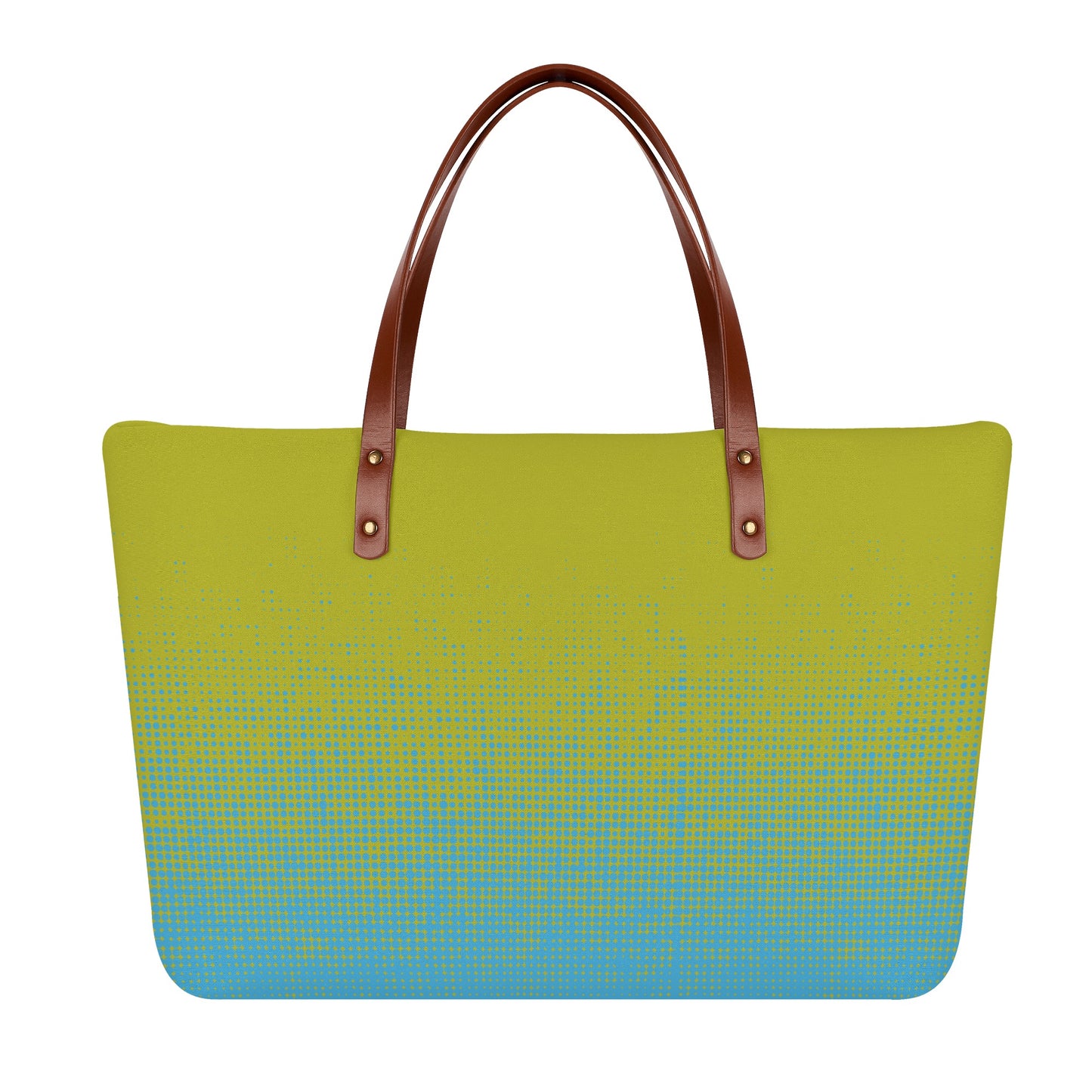 Pink and Blue Gradient Pixel Tote Bag