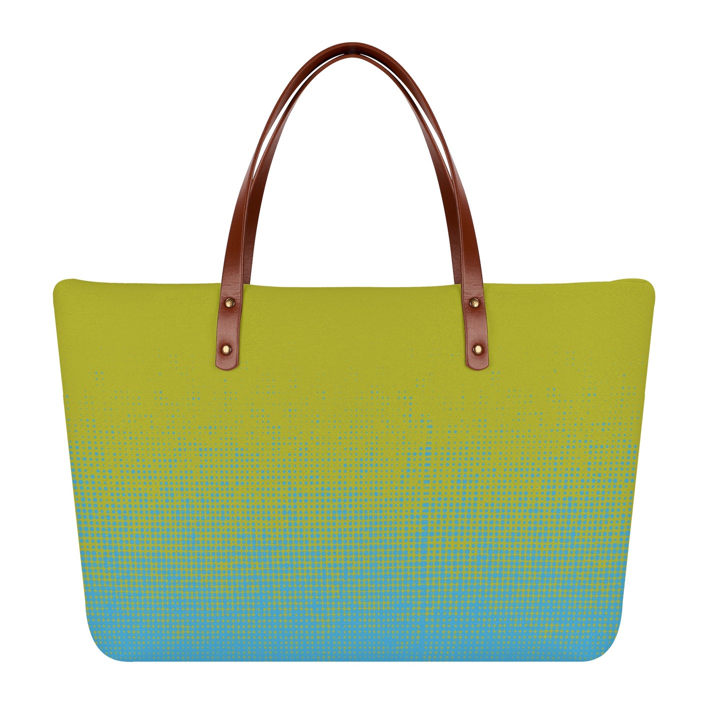 Pink and Blue Gradient Pixel Tote Bag