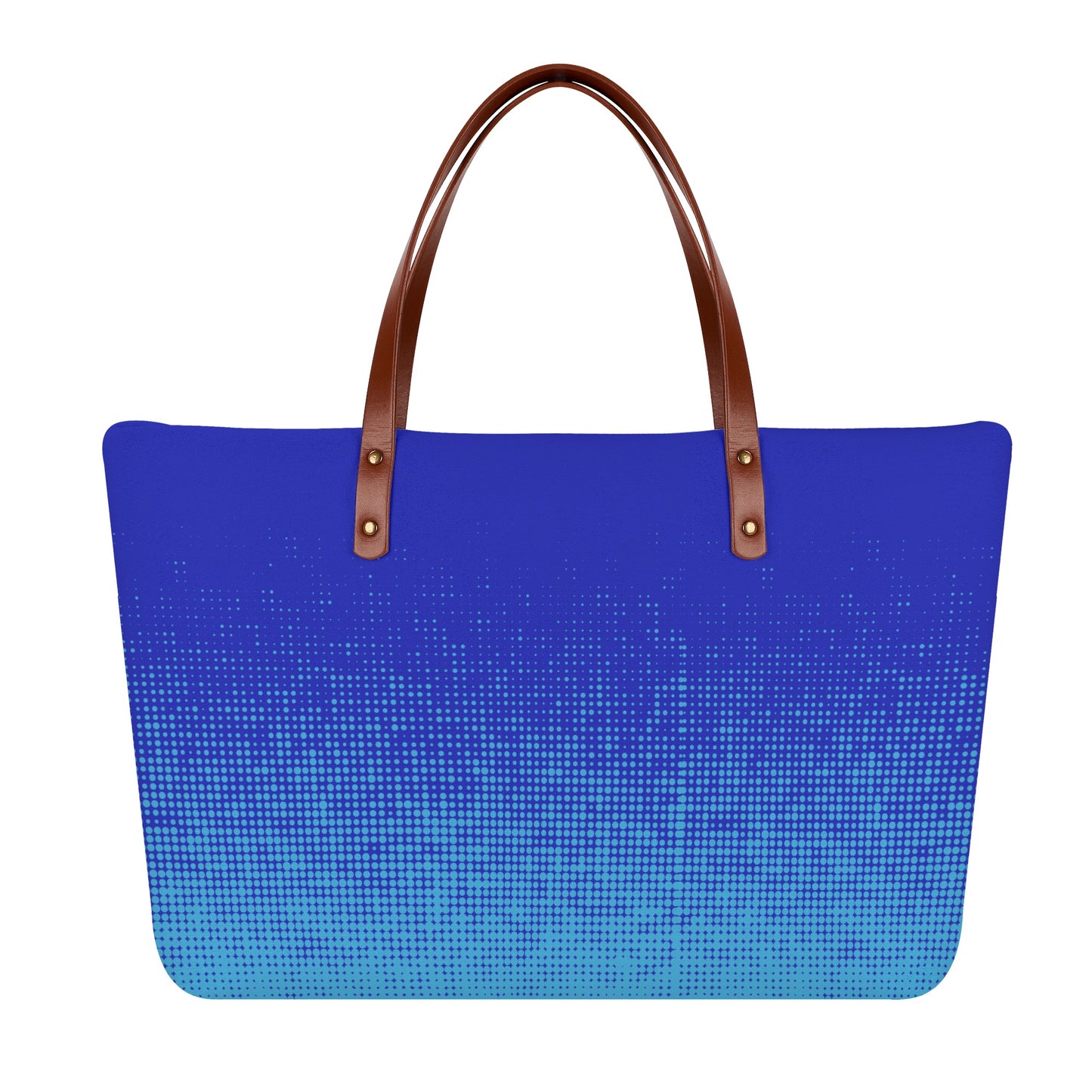 Pink and Blue Gradient Pixel Tote Bag