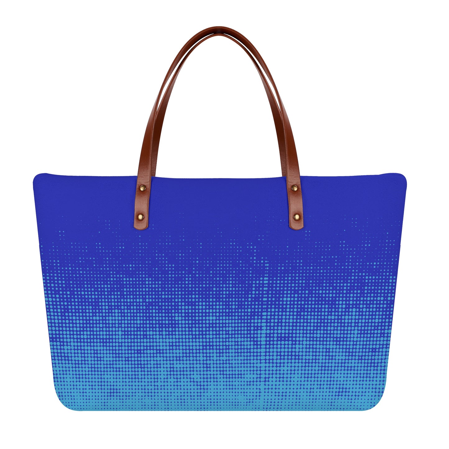 Pink and Blue Gradient Pixel Tote Bag