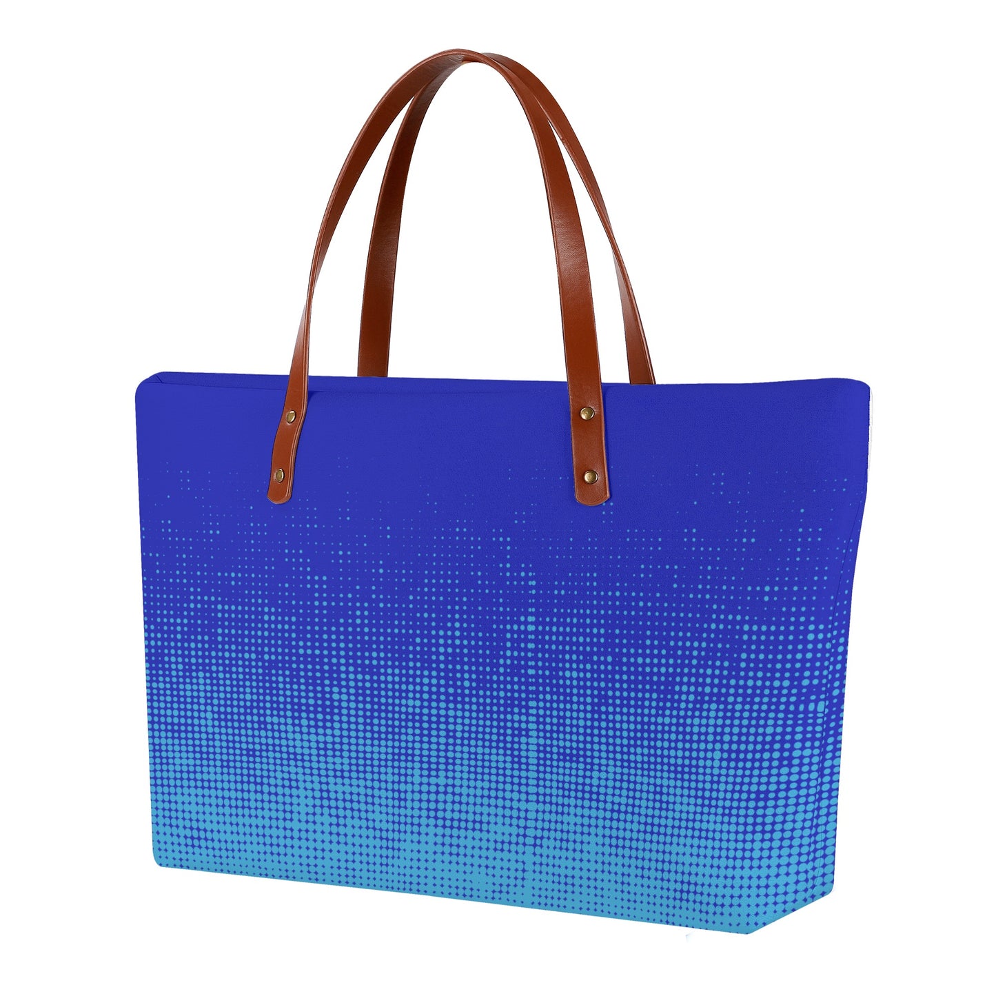 Pink and Blue Gradient Pixel Tote Bag