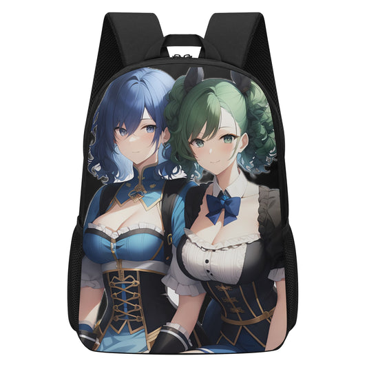 Anime Maid Duo Anti-theft 17 Inch School Backpack