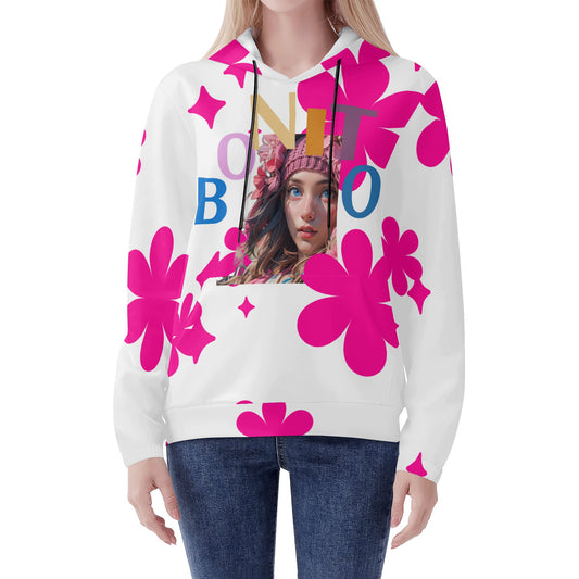 Womens Lightweight Pink Bonito Hoodie Sweatshirt