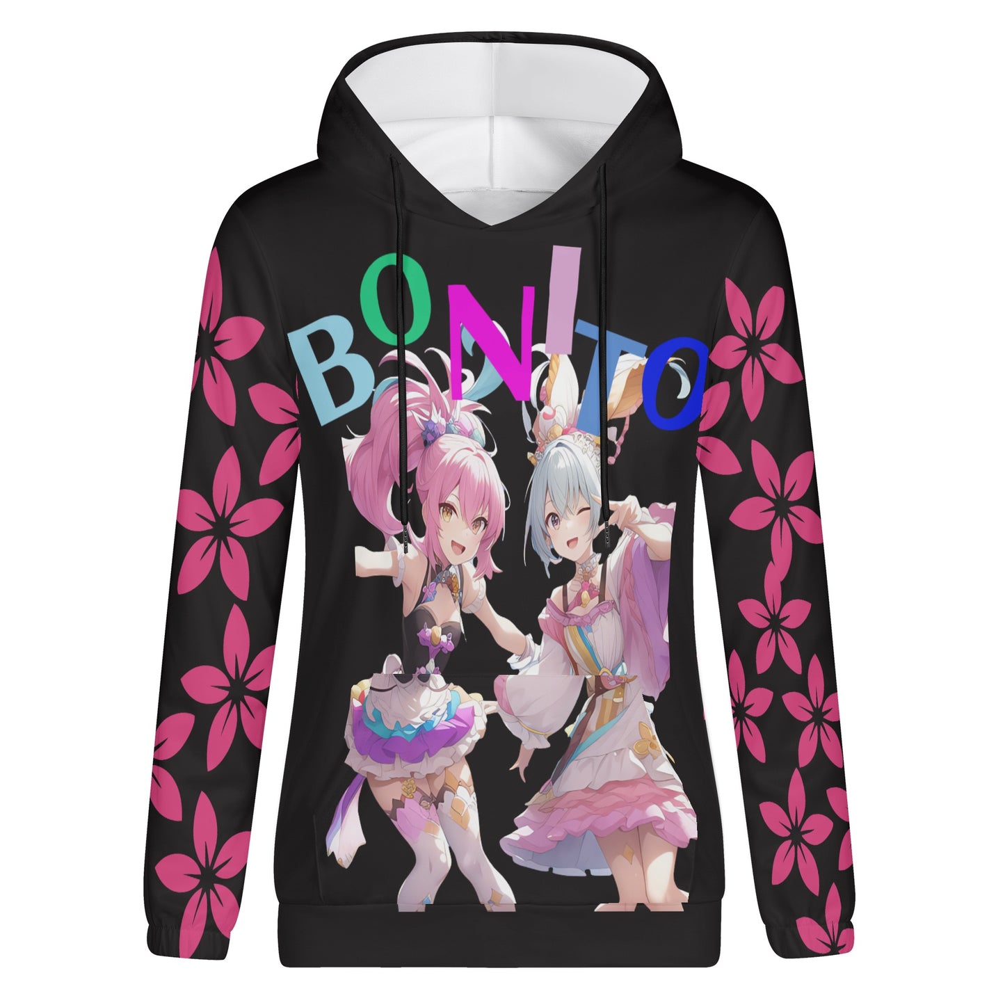 Bonito Anime Midnight Blossom Hoodie