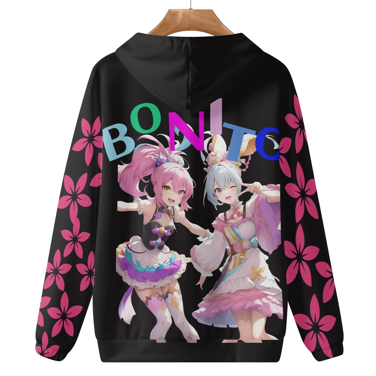 Bonito Anime Midnight Blossom Hoodie