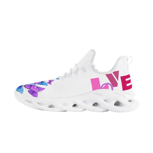 White Love Womens Flex Control Sneakers