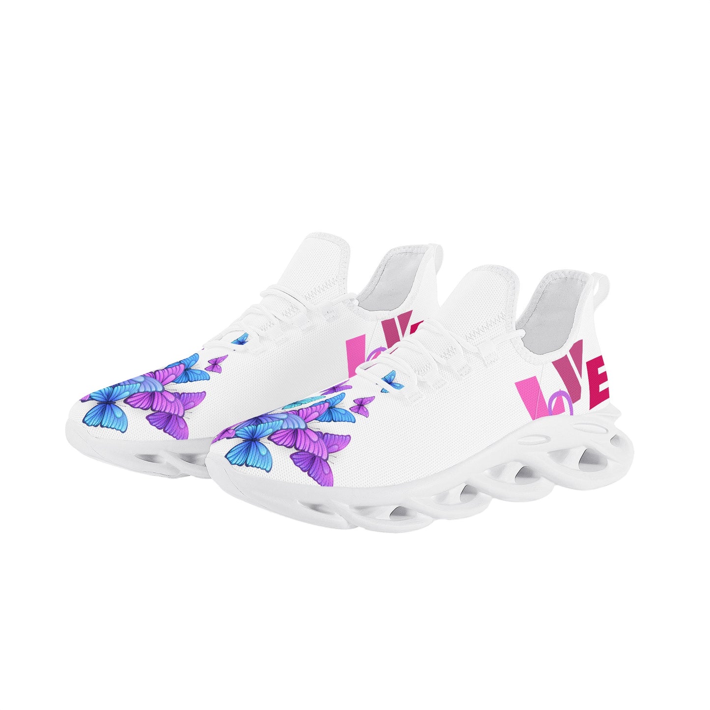 White Love Womens Flex Control Sneakers