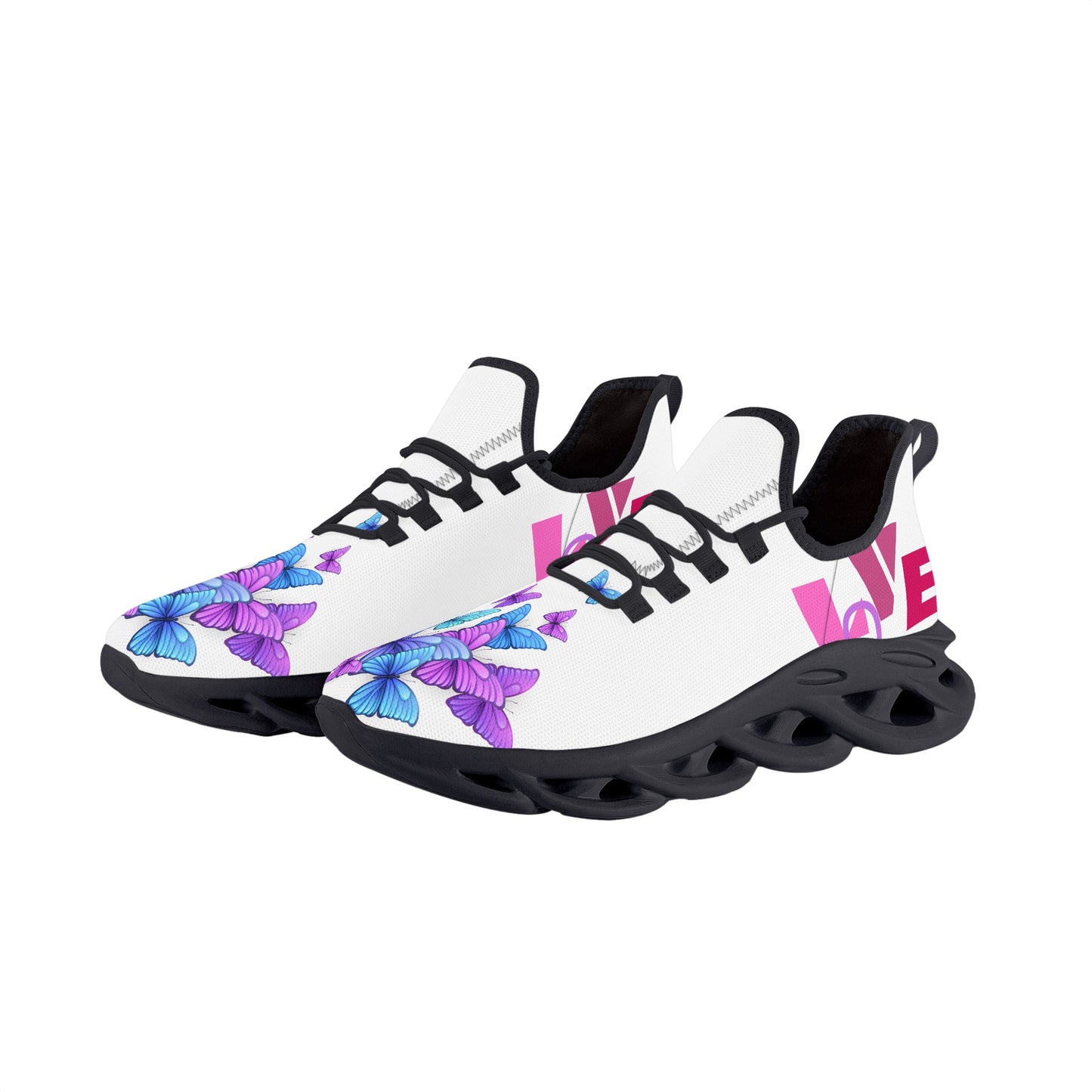 White Love Womens Flex Control Sneakers