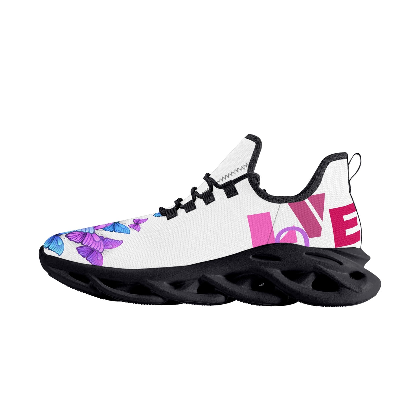 White Love Womens Flex Control Sneakers