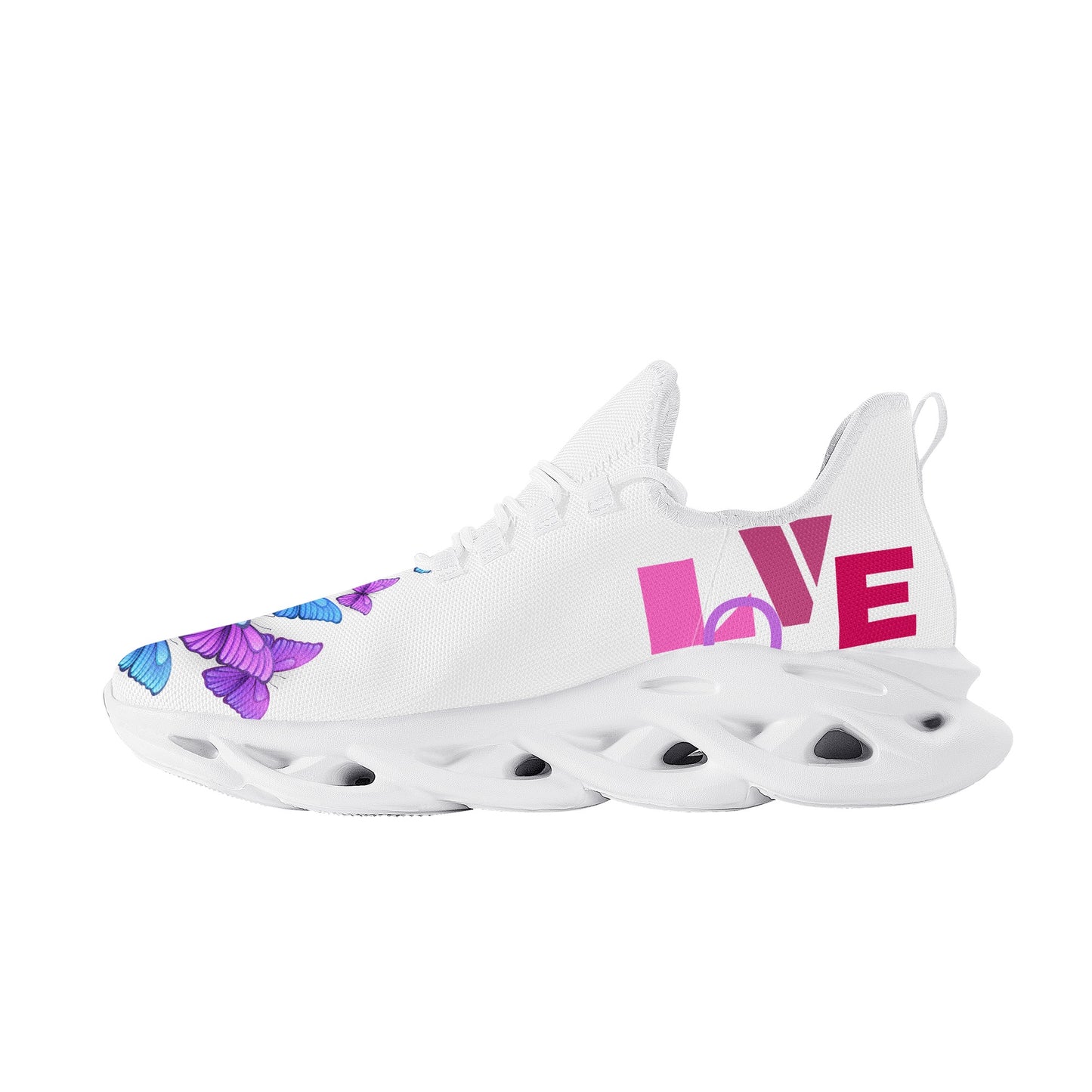 White Love Womens Flex Control Sneakers