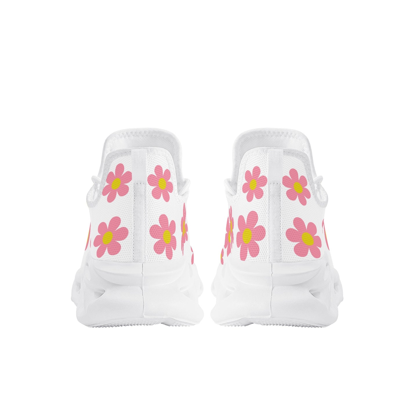 White Flower Womens Flex Control Sneakers