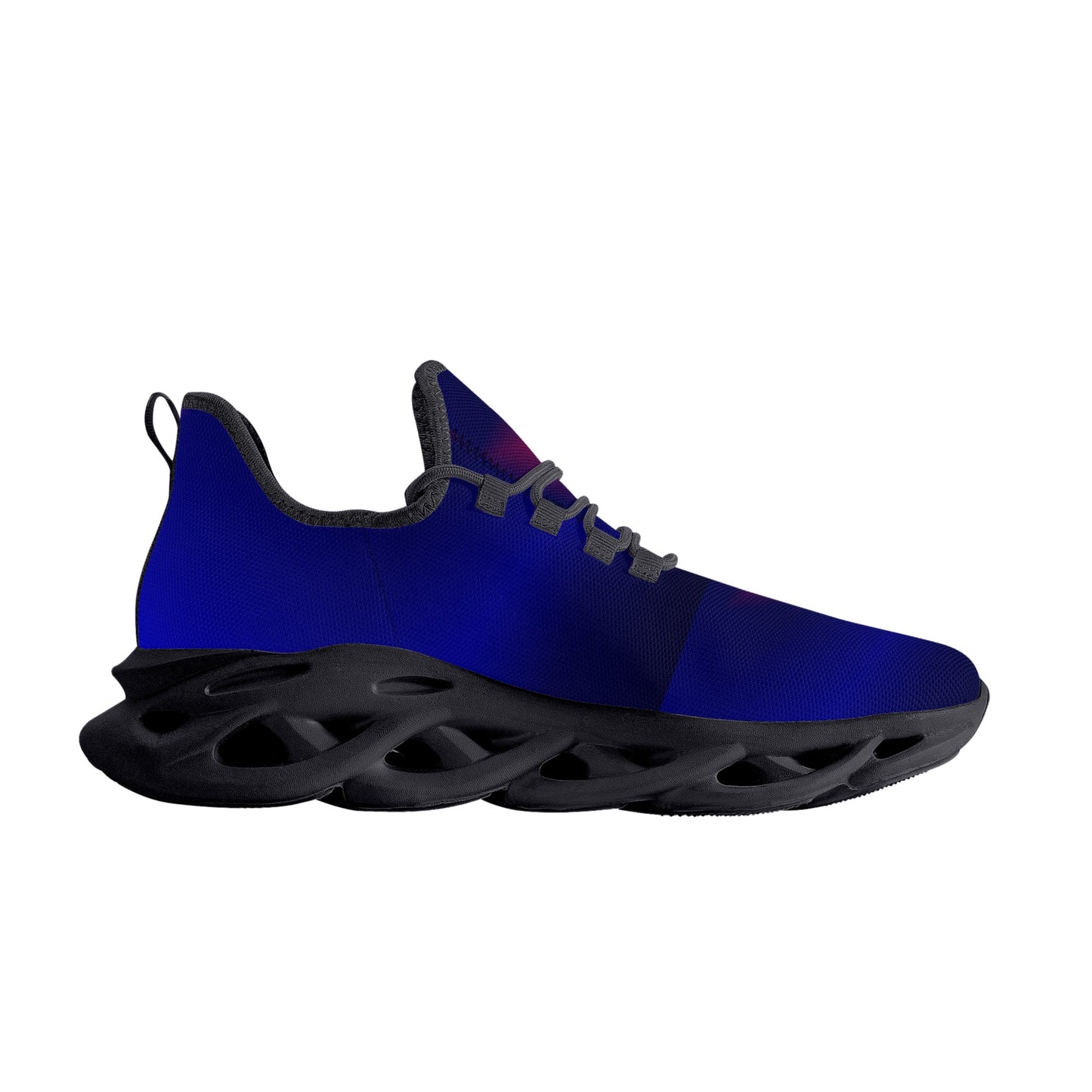 Gradient Red-Blue Sneakers with Black Sole