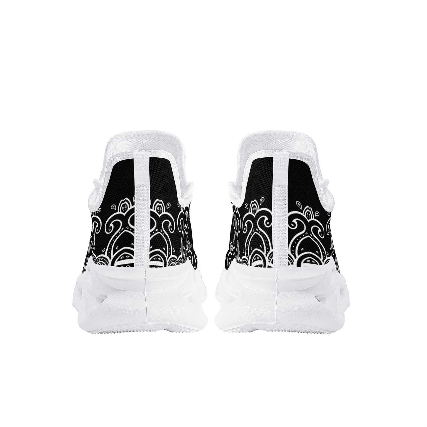 Black Sneakers with White Swirls