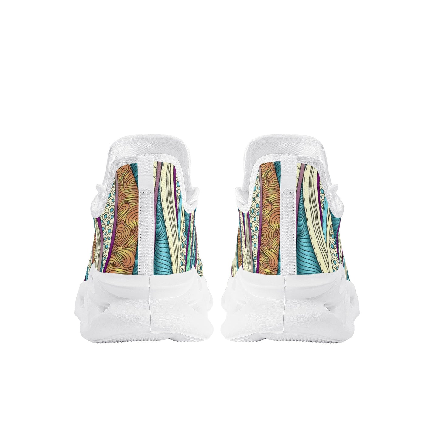 Green Colorful Patterned Sneakers Design